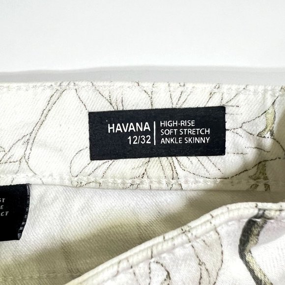 Buffalo David Bitton - Women's Sz 12 - Havana White Jeans High Rise Ankle Skinny - Picture 6 of 13